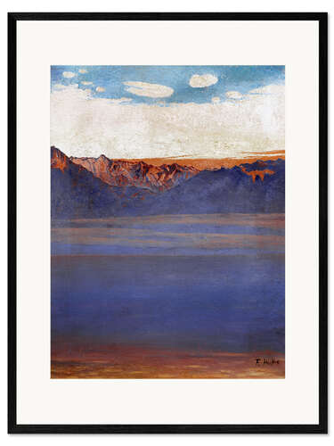 Framed art print Lake Geneva and Savoy