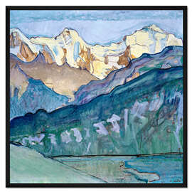 Gerahmter Kunstdruck Jungfrau, Mönch und Eiger