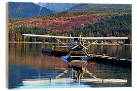 Wood print Seaplane in Purpoise Bay, Canada - HADYPHOTO