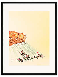 Gerahmter Kunstdruck Karussell Vergnügen