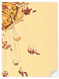 Sticker mural Carousel in Sepia