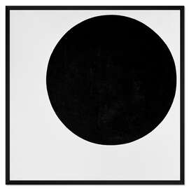 Gerahmter Kunstdruck Schwarzer Kreis 