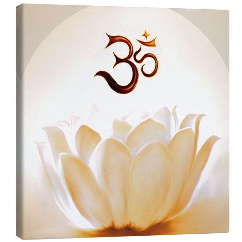 Canvas print Lotus with Om