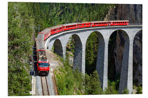 Hartschaumbild Glacier-Express | Landwasser-Viadukt