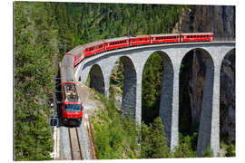 Tableau en plexi-alu Glacier-Express | Viaduc de Landwasser