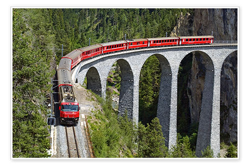 Poster Glacier-Express | Landwasser-Viadukt