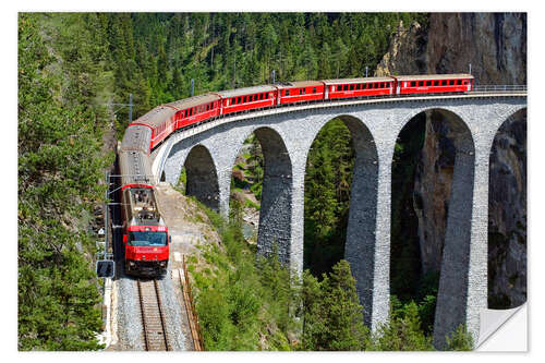 Selvklebende plakat Glacier-Express | Landwasser-Viadukt