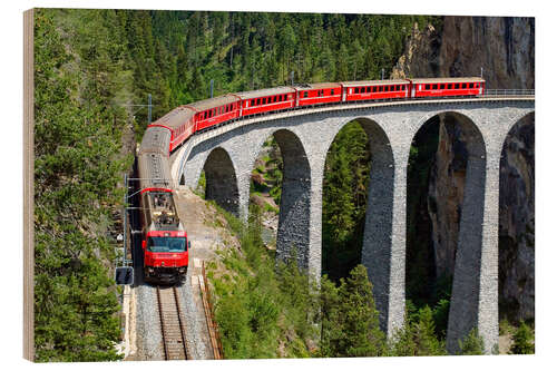 Obraz na drewnie Glacier-Express | Landwasser-Viadukt