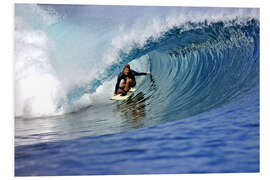 Foam board print Surfing blue paradise island wave