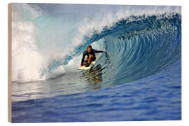 Hout print Surfing blue paradise island wave