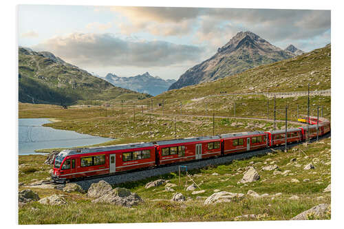 Quadro em PVC Railway at Bernina Pass | Switzerland