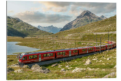 Tableau en plexi-alu Train au col de la Bernina | Suisse