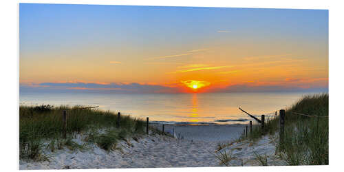 Foam board print Sunset Panoramic at the beach