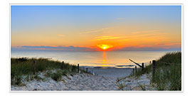 Print  Sunset Panoramic at the beach - FineArt Panorama