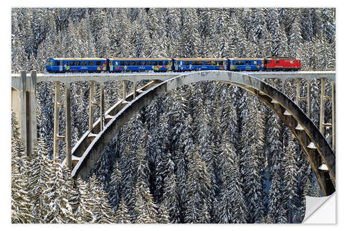 Selvklebende plakat Arosa train | Langwies Viaduct