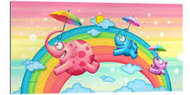 Gallery print Rainbow elephants