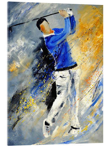 Acrylglasbild Golfspieler