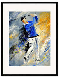 Plakat artystyczny premium w ramie Golf player