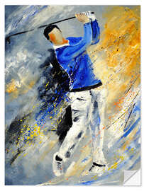 Selvklebende plakat Golf player