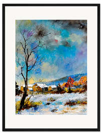 Gerahmter Kunstdruck Verträumte Winterlandschaft