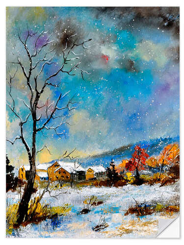 Selvklebende plakat Dreamy winter landscape