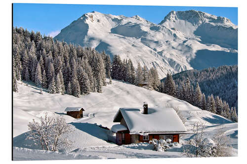 Aluminium print Winter landscape, Switzerland