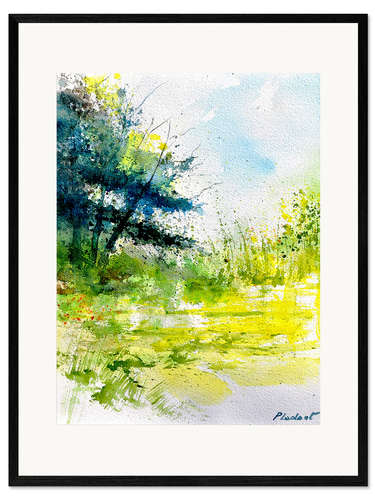 Impressão artística com moldura Landscape in the spring