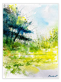 Print  Landscape in the spring - Pol Ledent