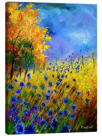 Canvas print Cornflower field in autumn