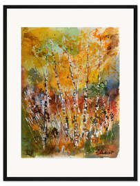 Gerahmter Kunstdruck Kleiner Wald mit Birken