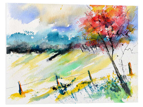 Quadro em PVC Watercolour landscape