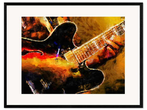 Gerahmter Kunstdruck Bluesmusiker