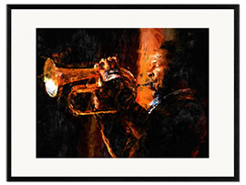 Gerahmter Kunstdruck jazzmusiker