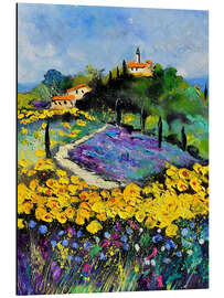 Magnettafel Blumige Landschaft in der Provence