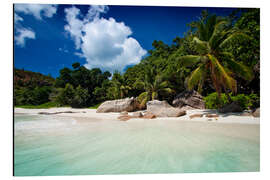 Aluminium print Beautiful Beach Seychelles 3