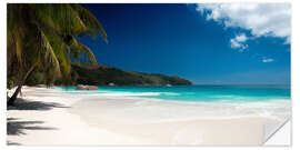 Muursticker Anse Lazio Seychelles beach 1