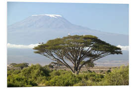 Tableau en PVC Baobab dans la savane et le Kilimandjaro