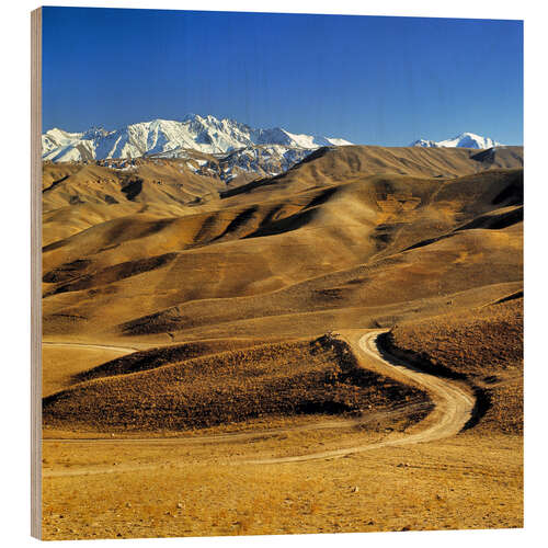 Hout print Road to the Hindu Kush