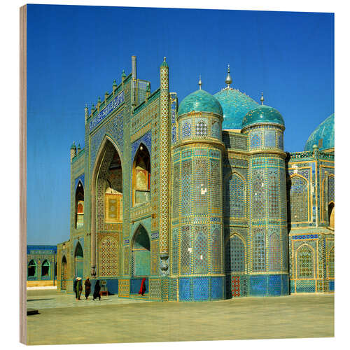 Tableau en bois Mosquée Rawze-i-Sharif à Mazar-e Sharif en Afghanistan