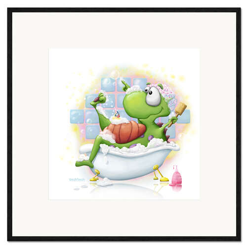 Framed art print Dragon in the Bath