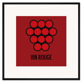 Gerahmter Kunstdruck Rotwein