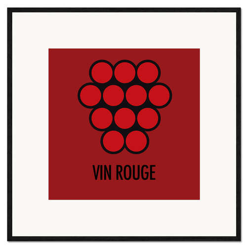 Impression artistique encadrée Vin rouge