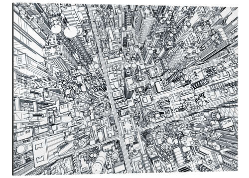 Aluminium print megapolis #2