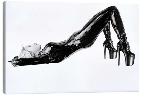 Canvas print Erotic Drawing - Vinyl Lingerie II
