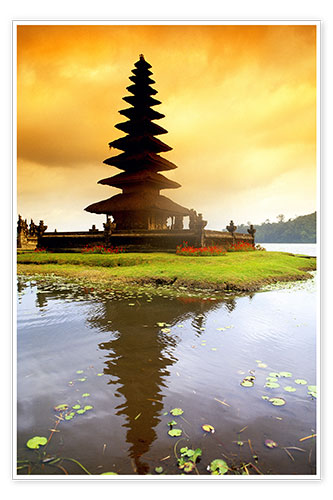 Poster Tempel auf Bali