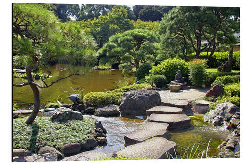 Alubild Japanischer Garten mit Teich