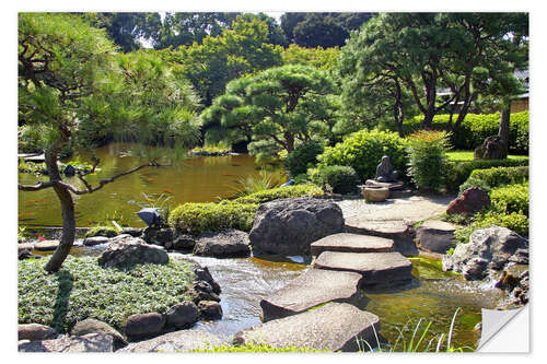 Wall sticker Japanese garden with pond