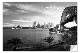 Selvklebende plakat View over Sydney's landmark