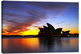 Leinwandbild  Sydney Opernhaus im Abendlicht - David Wall