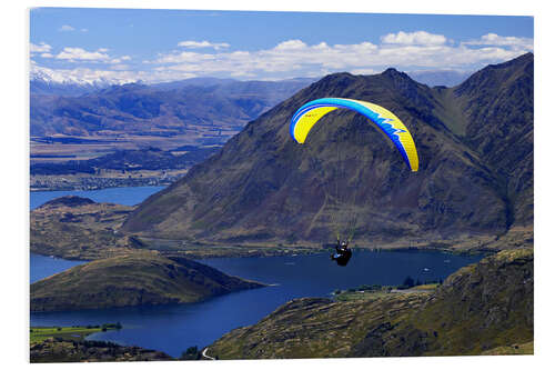 Tableau en PVC Parapente sur paysage de montagne